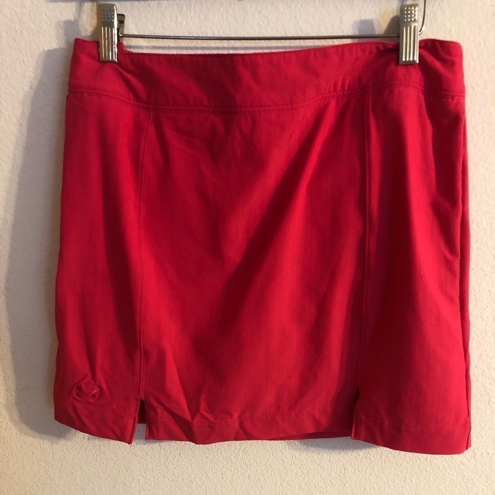 Under Armour Dk. Pink Tennis Pickle Ball Skirt Skort Side Zip Sz. 6 Athletic